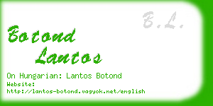 botond lantos business card